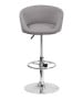 Contemporary Curved Vinyl Adjustable Stool With Chrome Base-image7