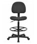Black Patterned Fabric Ergonomic Stool-image4