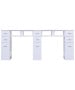 J&A Double White Granite Top Manicure Table-image9