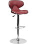 Contemporary Cozy Mid-Back Adjustable Stool with Chrome Base-image11
