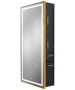 Pibbs 9220 Lumina Gold Frame LED Salon Mirror & Storage Server-image1