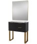 Pibbs 6002 Capri Styling Station w/ Legs & Standard Mirror-image1