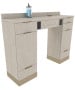 Collins E1073P Nico Barber Station w/ Metal Toe Kick-image1