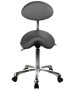 Silver Fox 1025 Rolling Saddle Stool w/ Back-image3