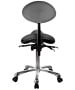 Silver Fox 1025 Rolling Saddle Stool w/ Back-image4