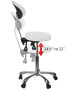 Silver Fox 1025B Adjustable Round Stool w/ Back-image2