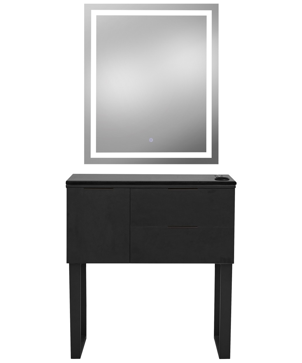 Pibbs 6002 Capri Styling Station w/ Legs & LED Mirror