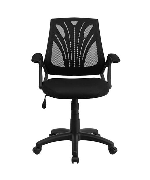 Mid-Back Black Mesh Chair with Mesh Seat