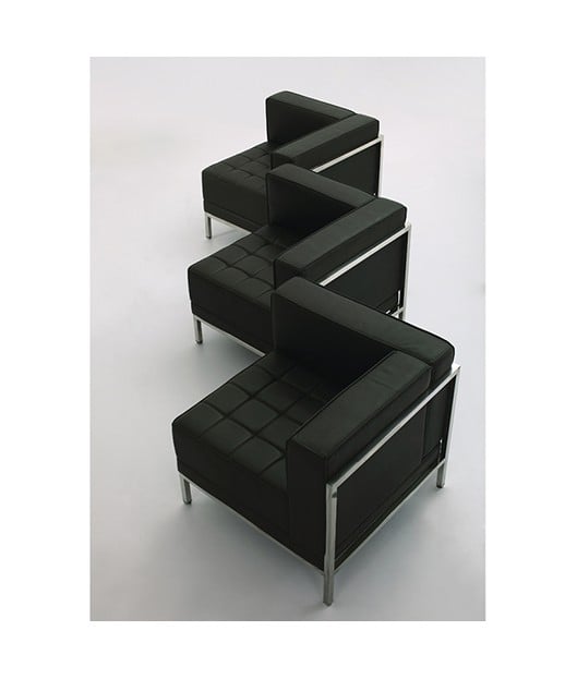 Contemporary Leather Chair with Encasing Frame