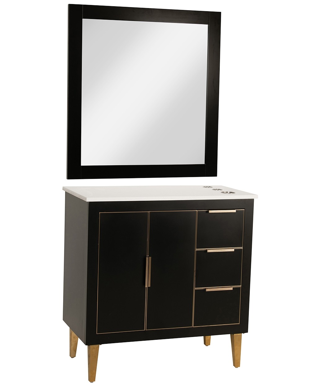 9550 Gold LED Mirror - 30" x 36" 