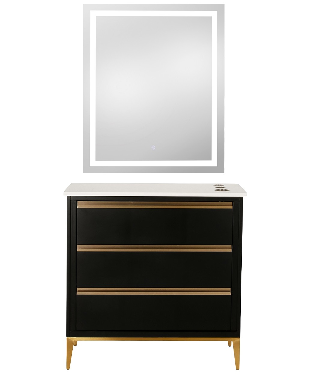 9550 Gold LED Mirror - 30" x 36" 