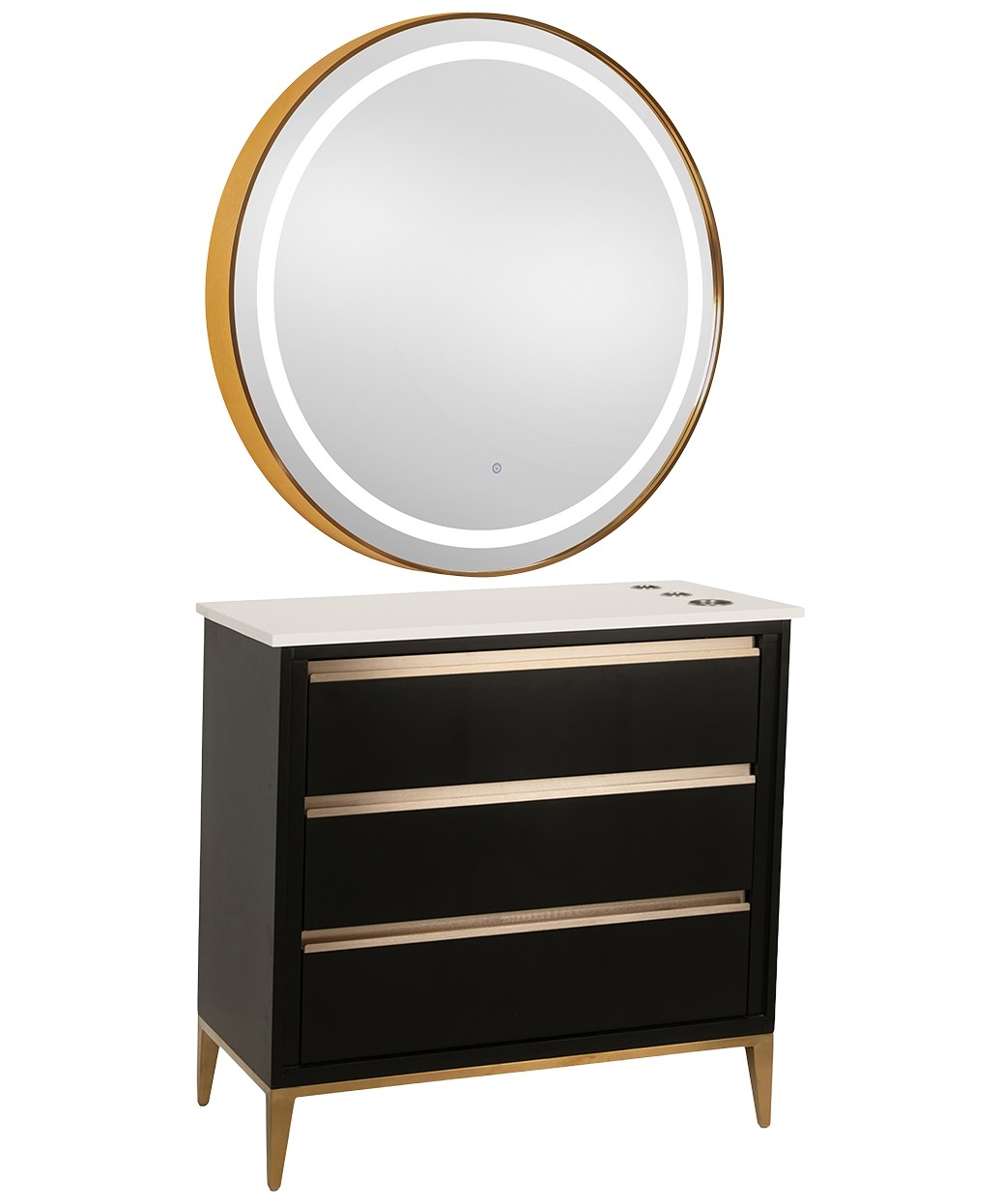 9550 Gold LED Mirror - 30" x 36" 