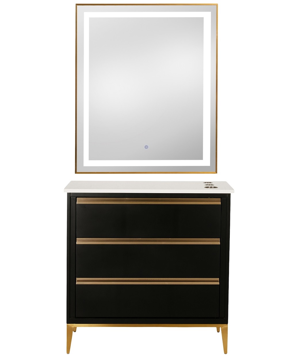 9550 Gold LED Mirror - 30" x 36" 