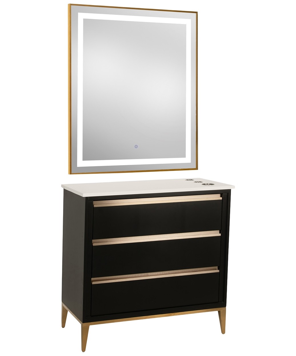 9550 Gold LED Mirror - 30" x 36" 