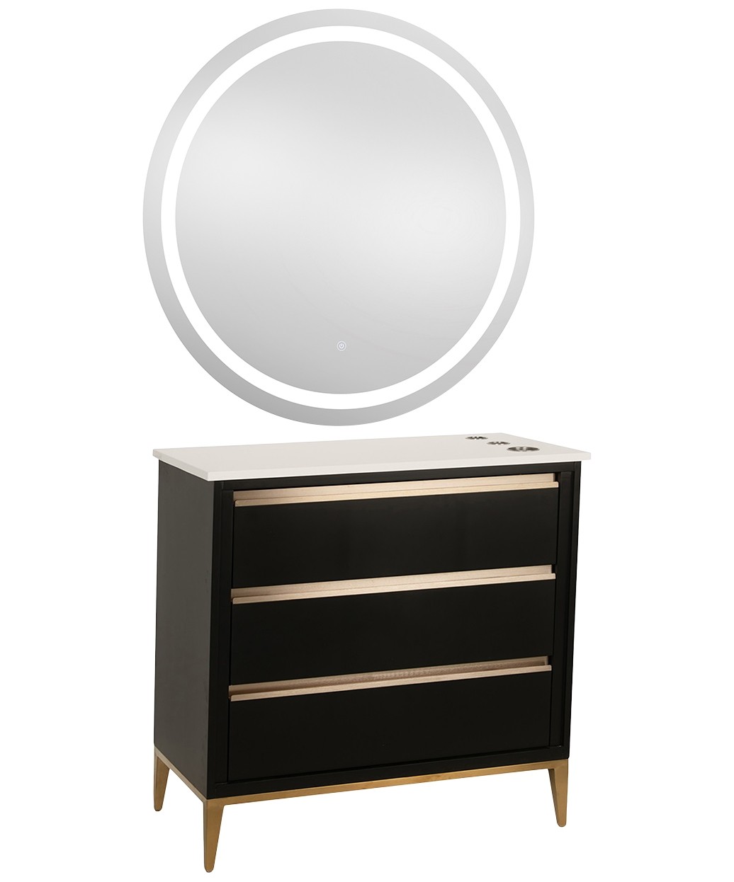 9550 Gold LED Mirror - 30" x 36" 