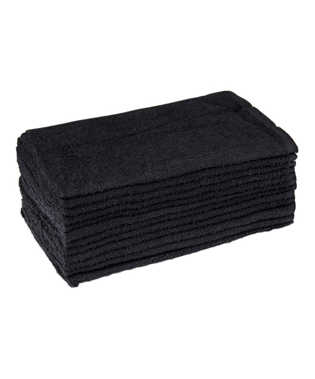 Bleach Resistant Black Towels - 12 Pack