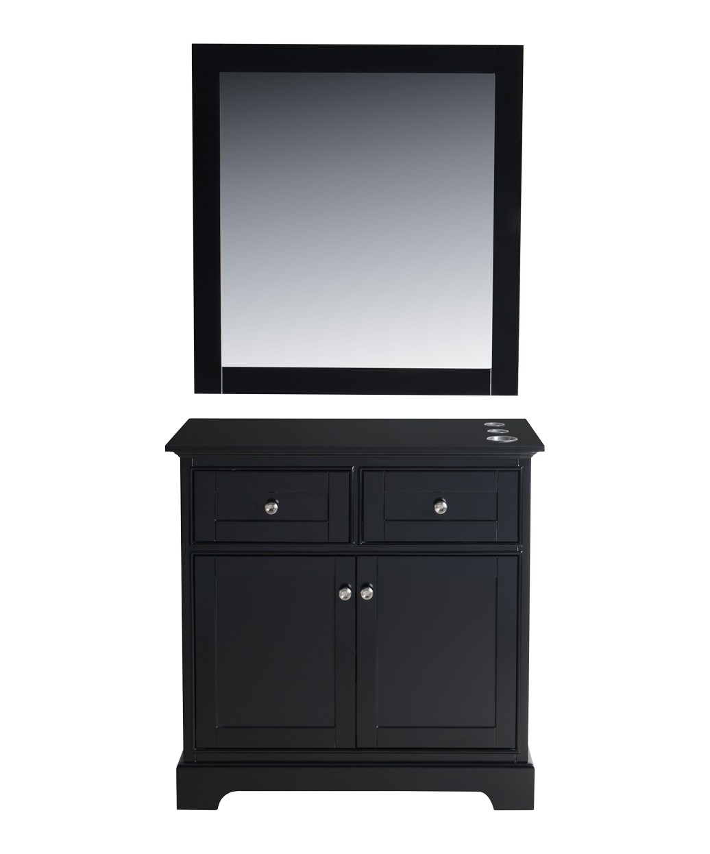 Hudson 36" Black Vanity Styling Station & Mirror