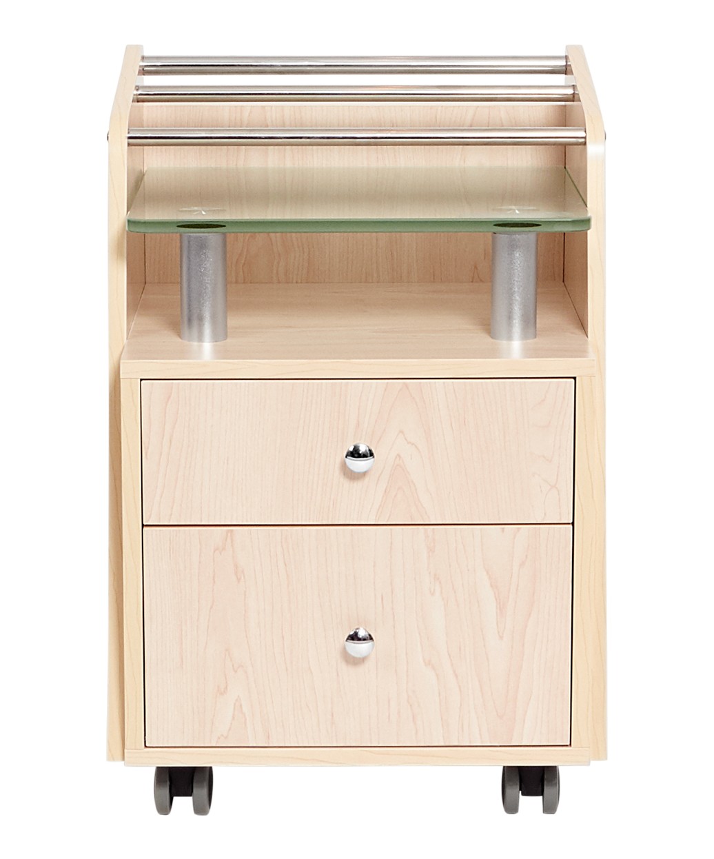 J&A Glass Top Pedicure Cart