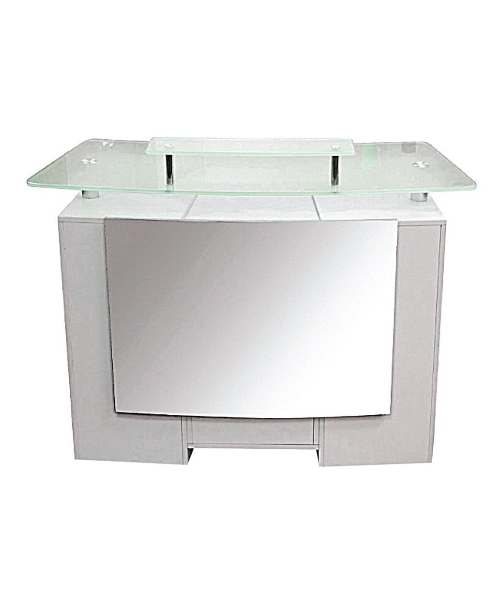 J A Glass Top Reception Desk J A Glass Top Reception Desk Walnut