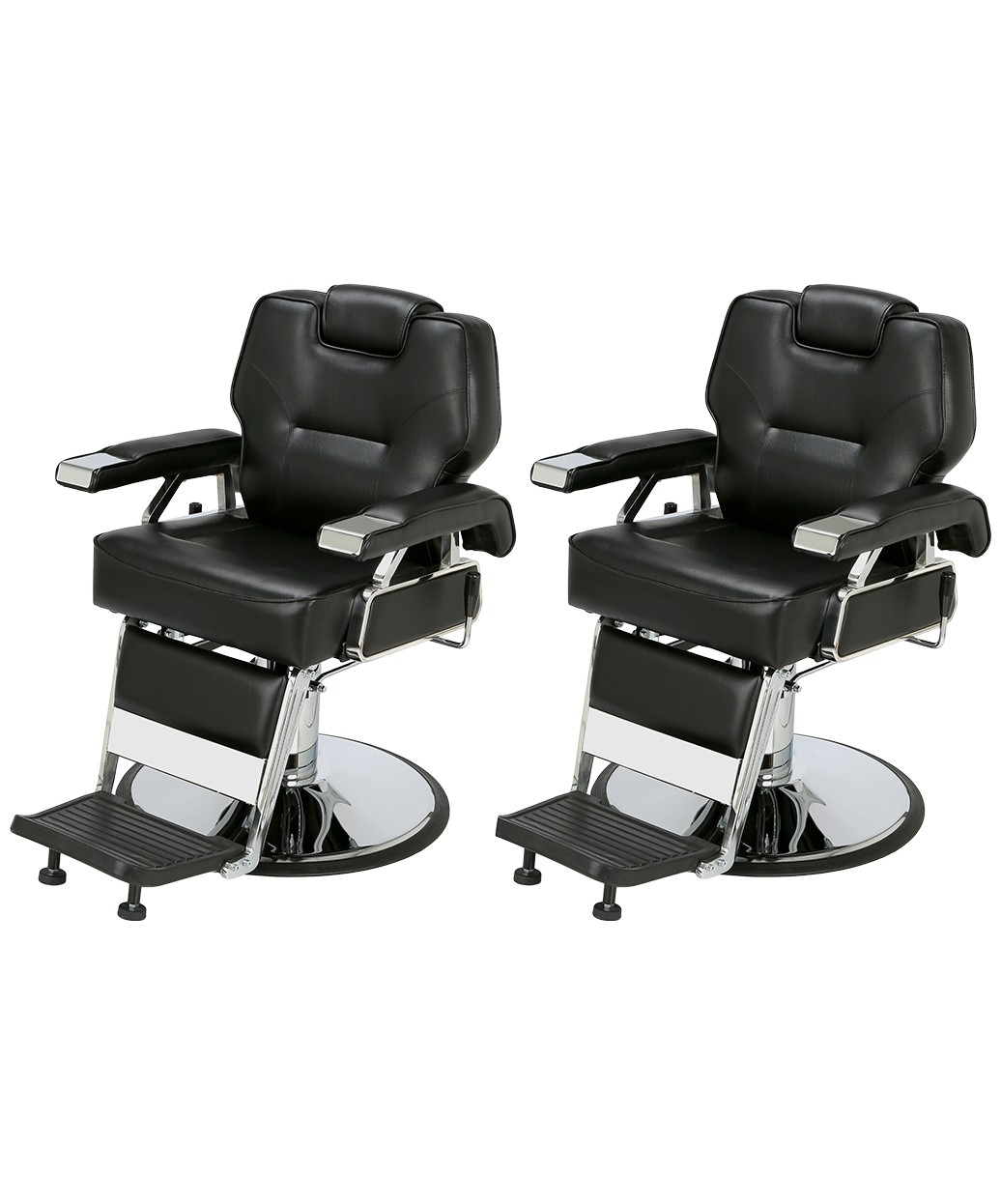 Set of 2 K.O. Professional Barber Chairs