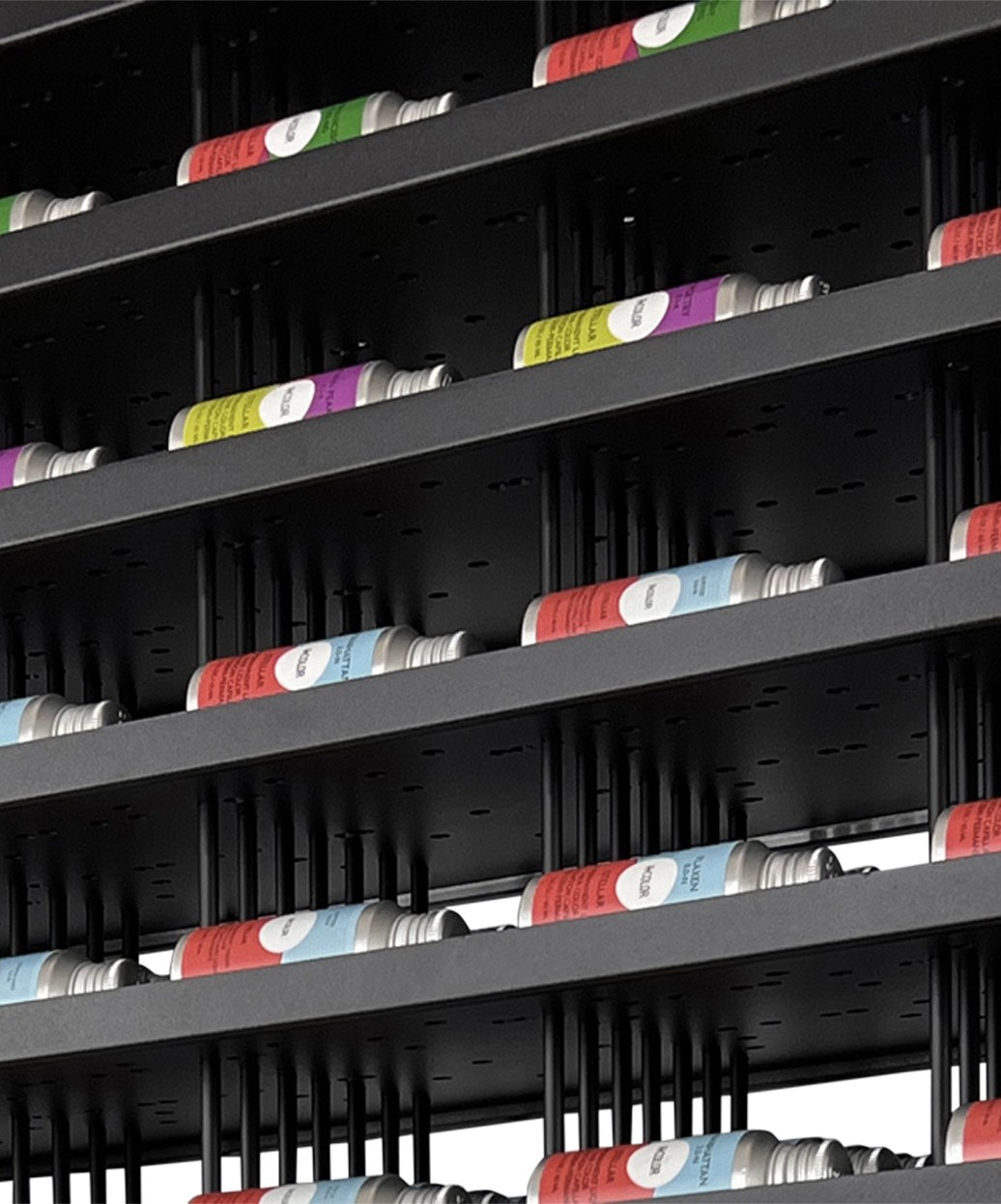 Dyerector ModRack Hair Color Organizer with Customizable Layout for Salon Color Bar Area