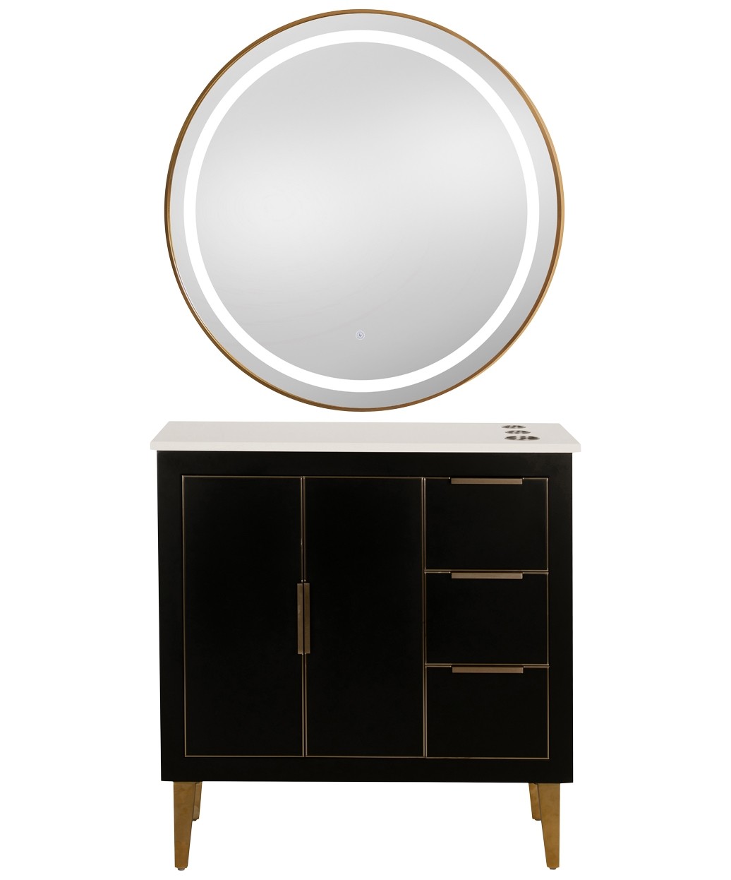 9550 Gold LED Mirror - 30" x 36" 