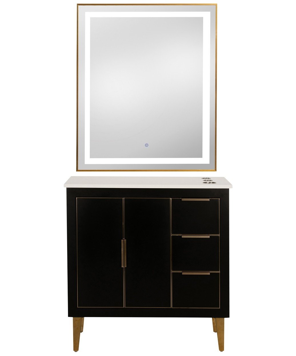 9550 Gold LED Mirror - 30" x 36" 