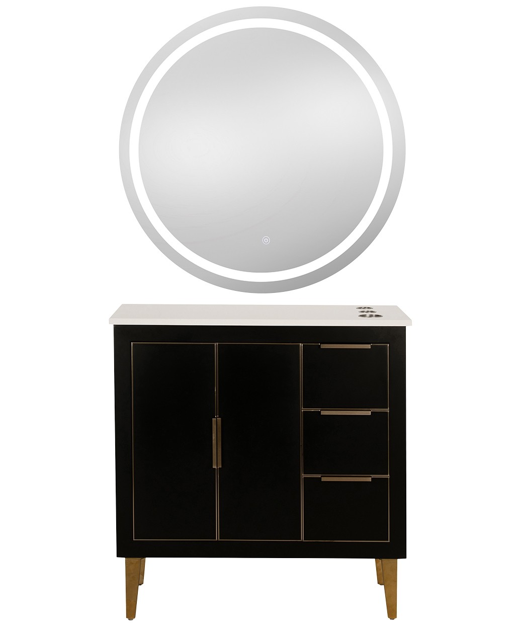 9550 Gold LED Mirror - 30" x 36" 