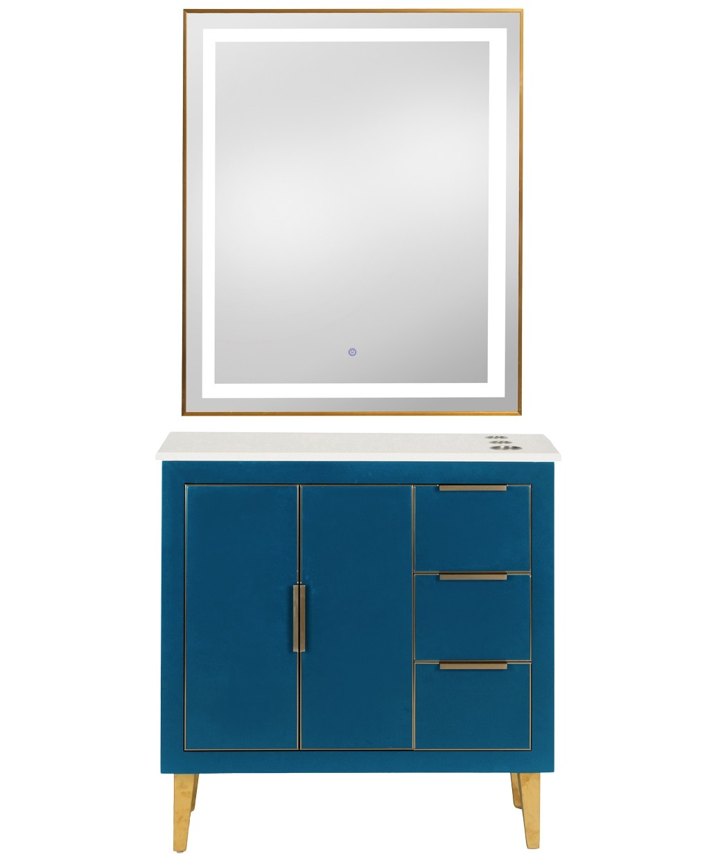 9550 Gold LED Mirror - 30" x 36" 