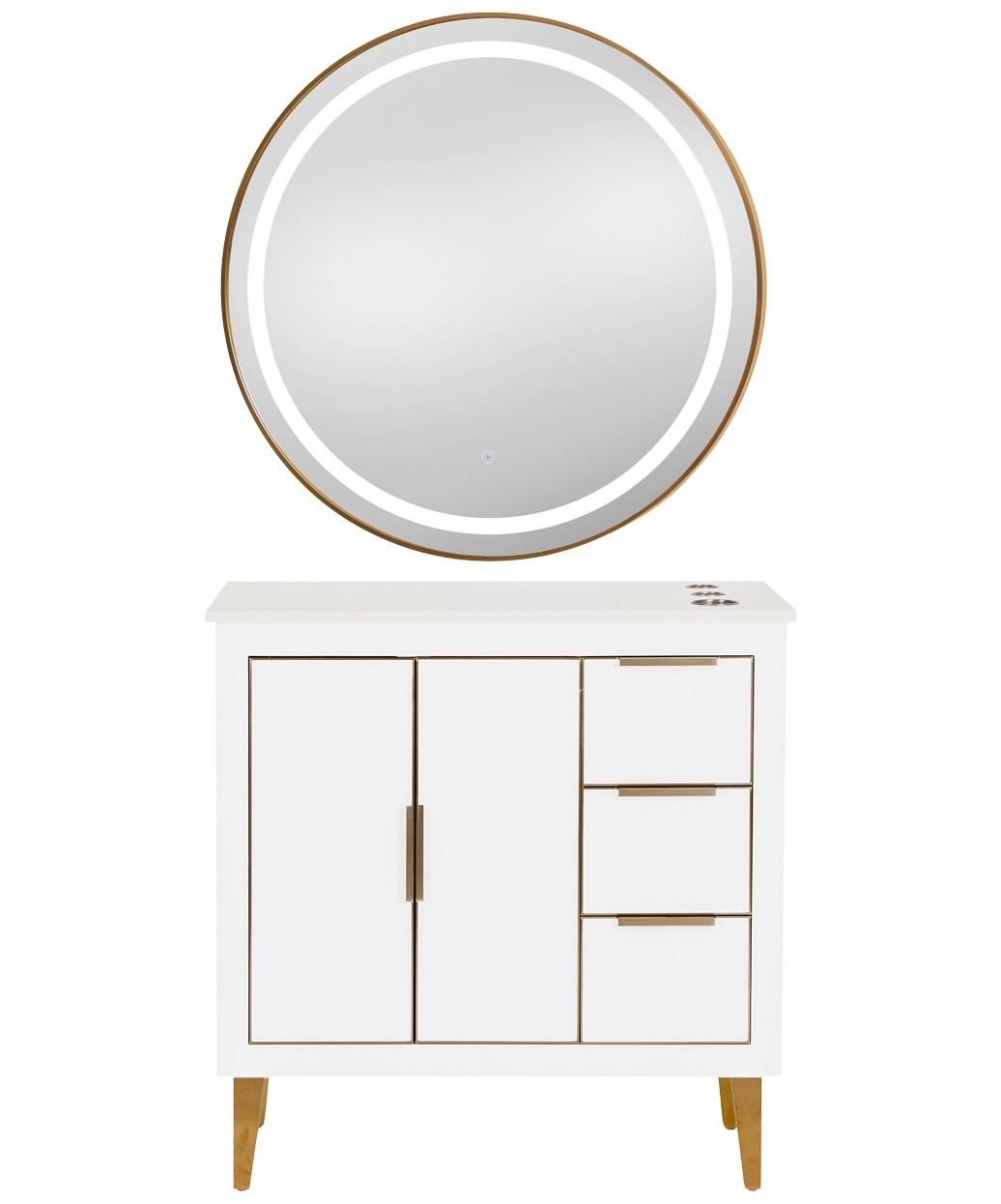 9550 Gold LED Mirror - 30" x 36" 