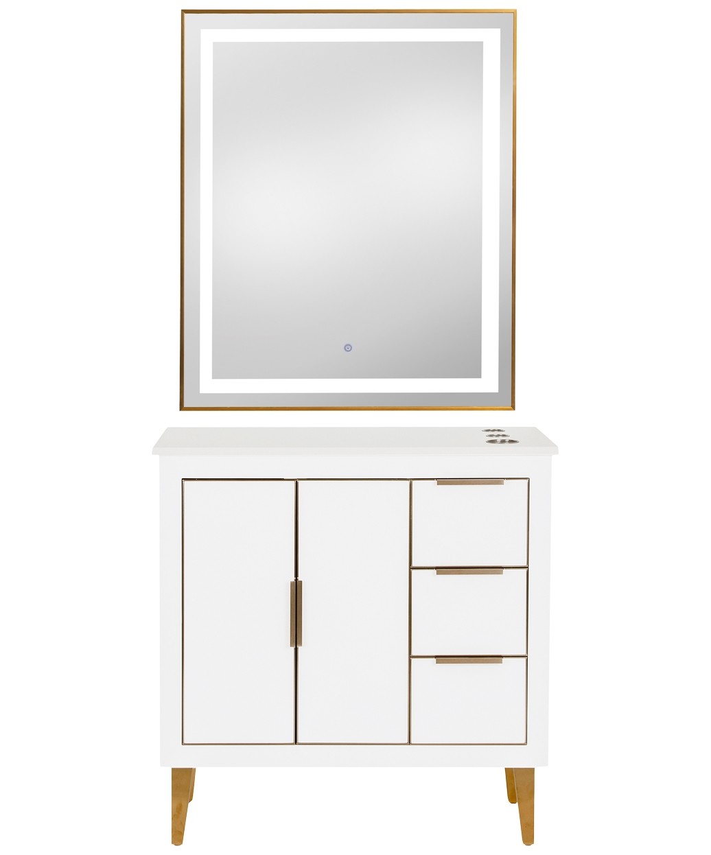 9550 Gold LED Mirror - 30" x 36" 