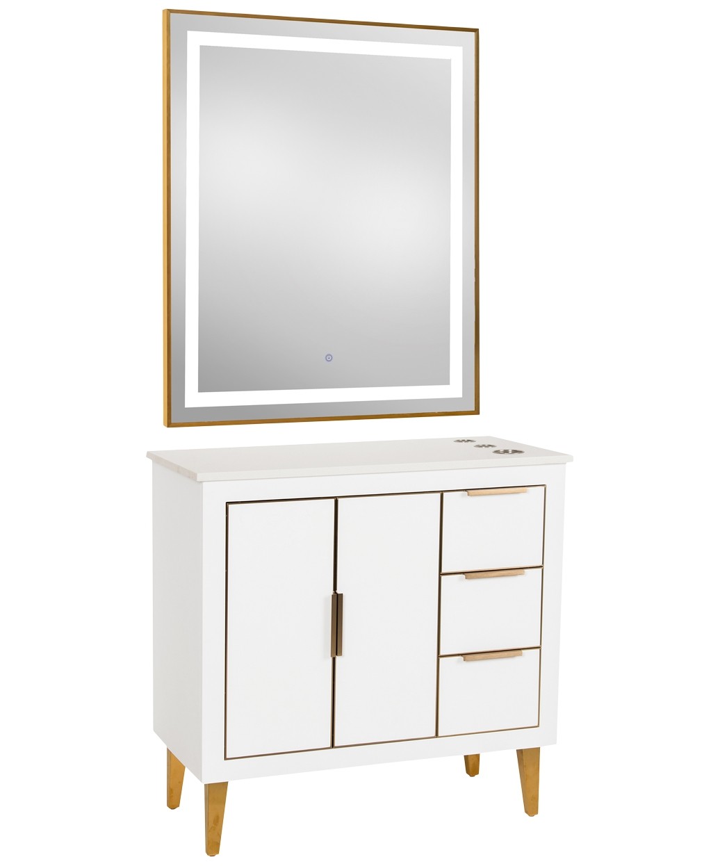 9550 Gold LED Mirror - 30" x 36" 