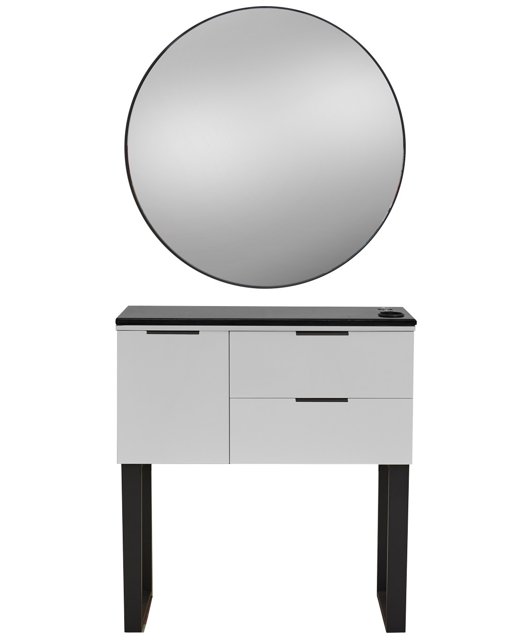 Pibbs 6002 Capri Styling Station w/ Legs & Standard Mirror