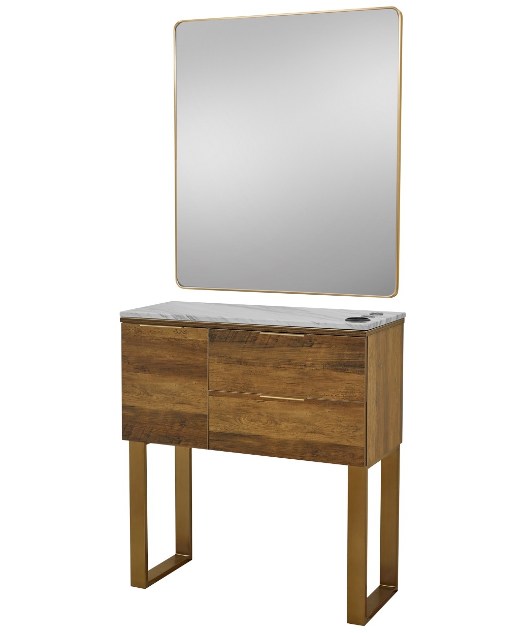 Pibbs 6002 Capri Styling Station w/ Legs & Standard Mirror