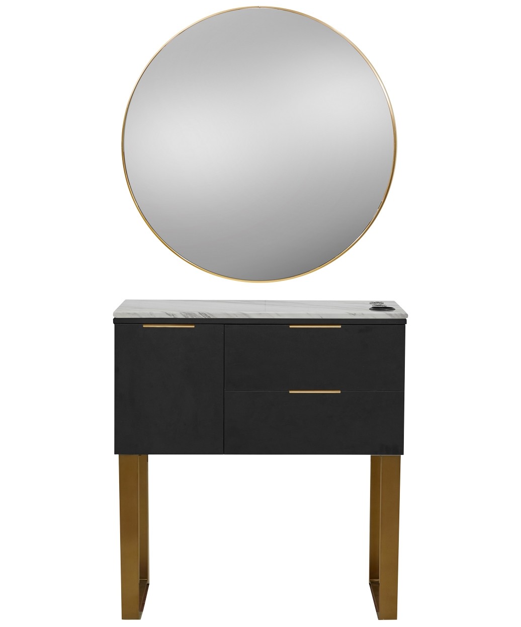 Pibbs 6002 Capri Styling Station w/ Legs & Standard Mirror