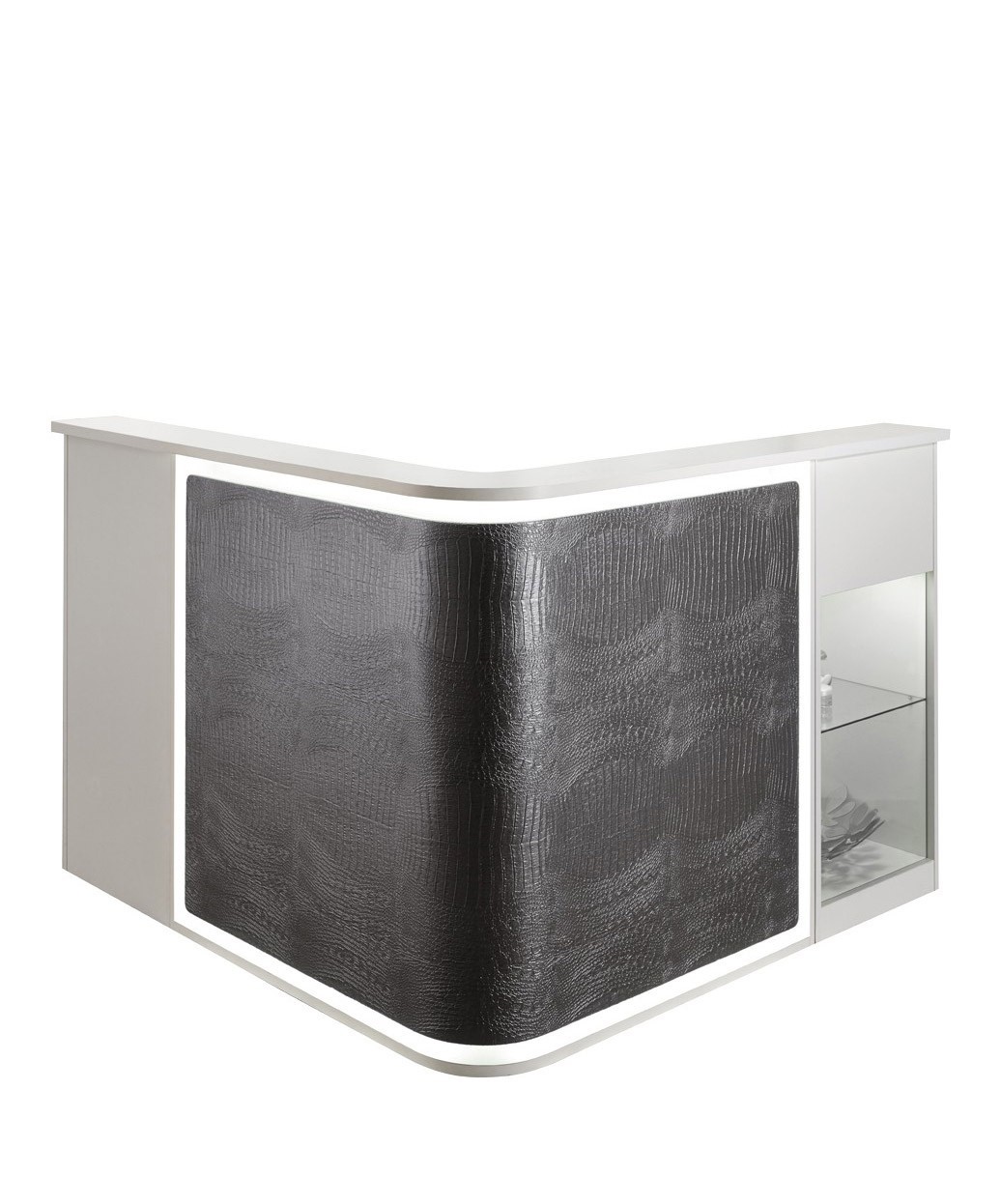 Salon Ambience RD216 Smart Italian Reception Desk w/ LED Light