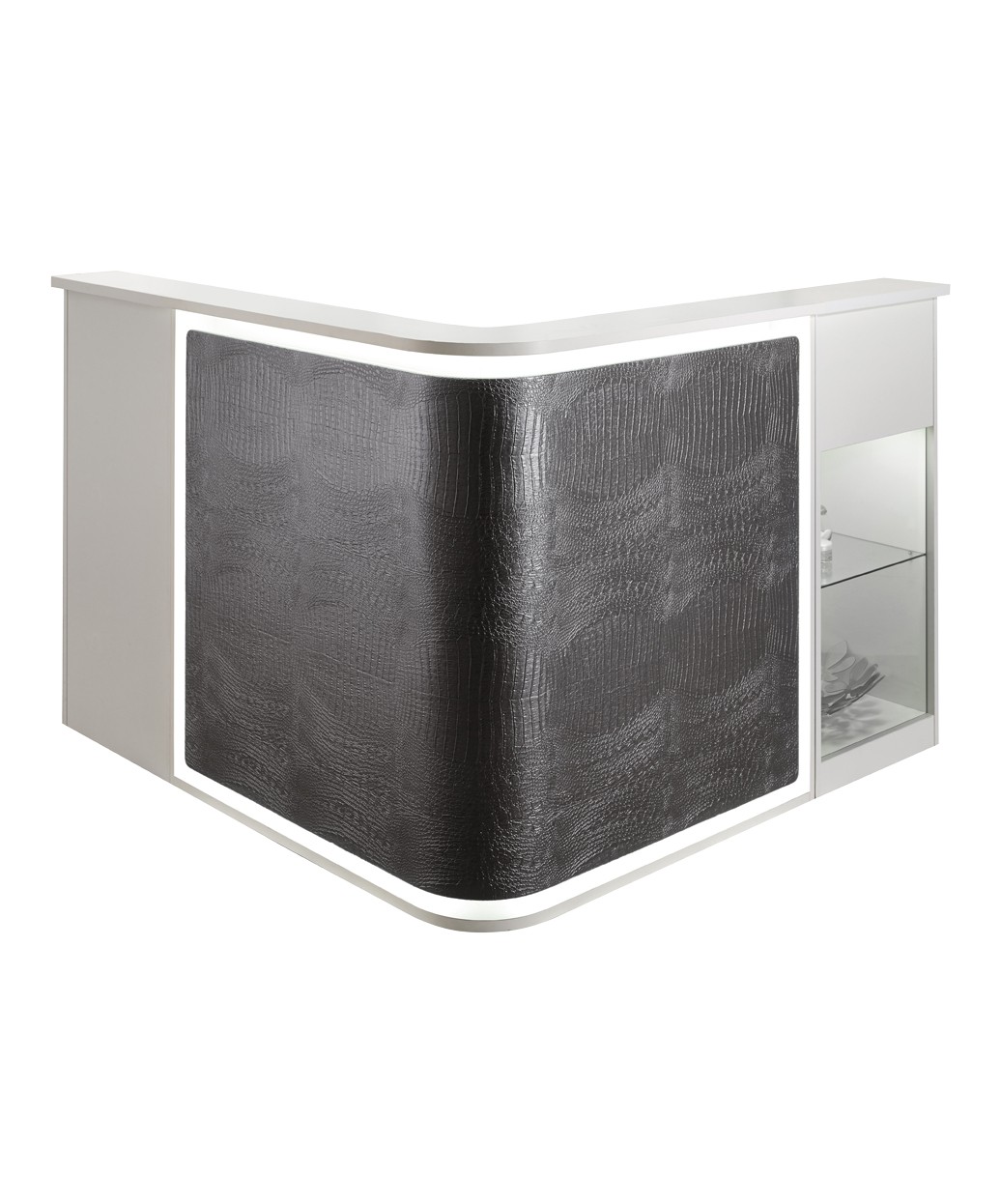 Salon Ambience RD216 Smart Italian Reception Desk w/ LED Light