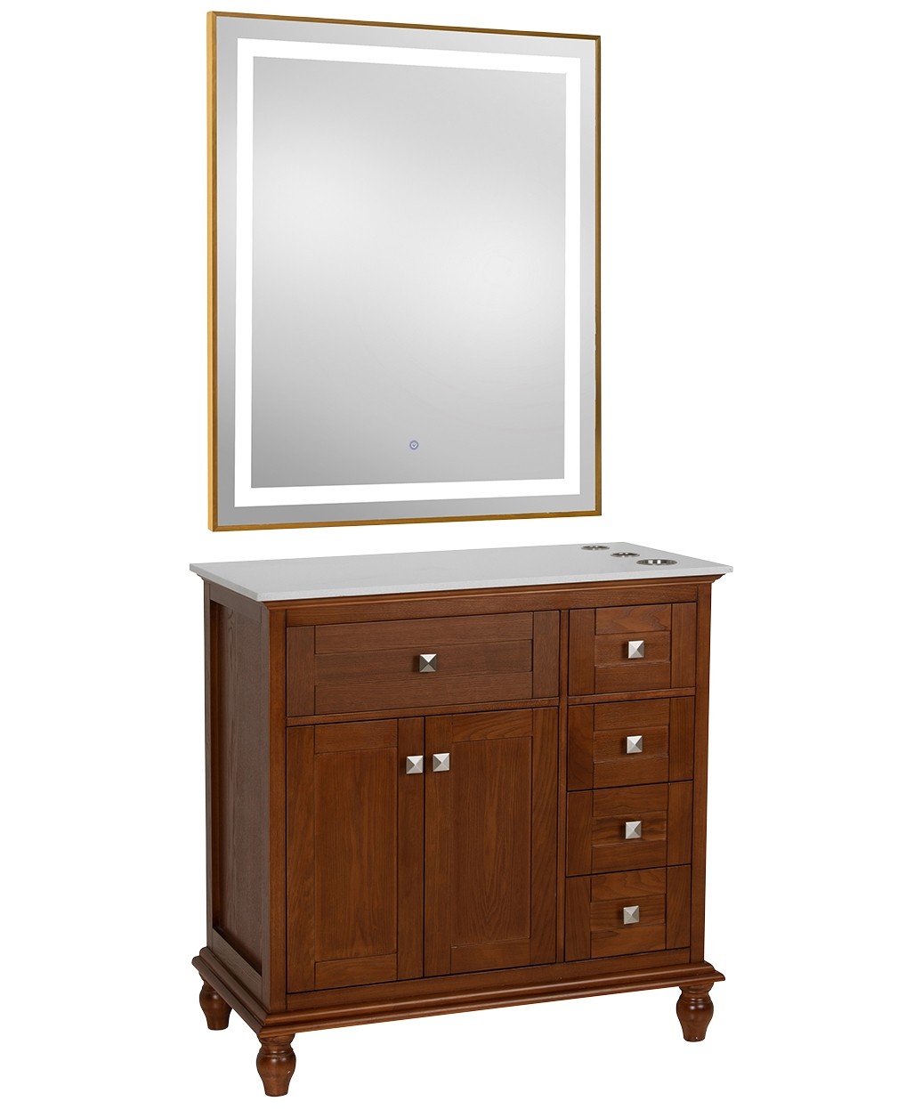 9550 Gold LED Mirror - 30" x 36" 