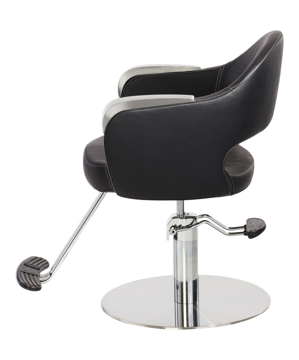 Luna Styling Chair: Stainless Steel Hydraulic Salon Chair from Buy-Rite