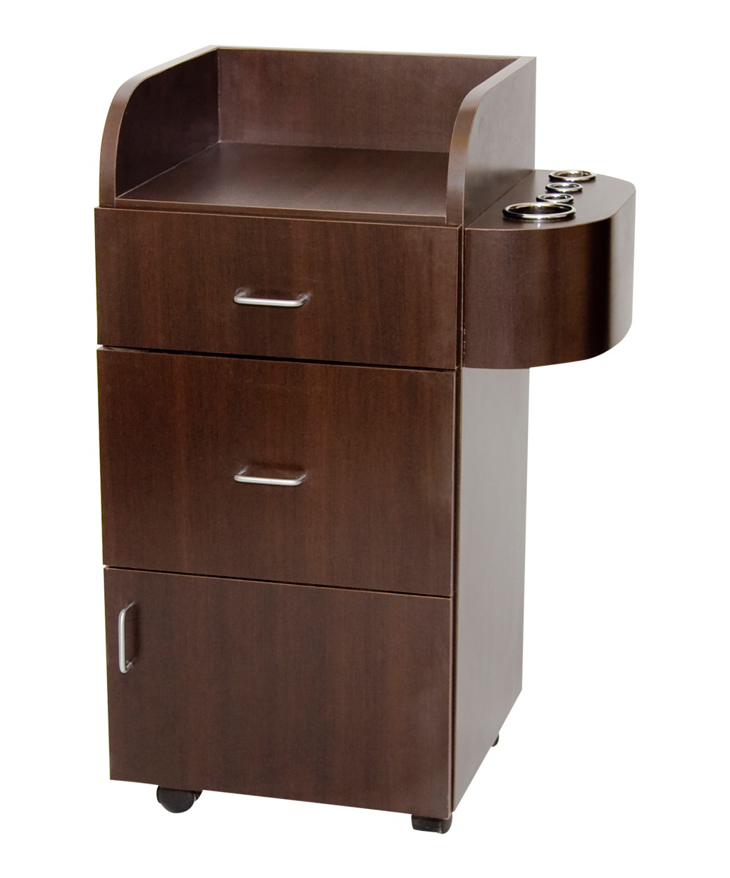 Michelle Portable Salon Styling Station With Chrome Appliance Holders