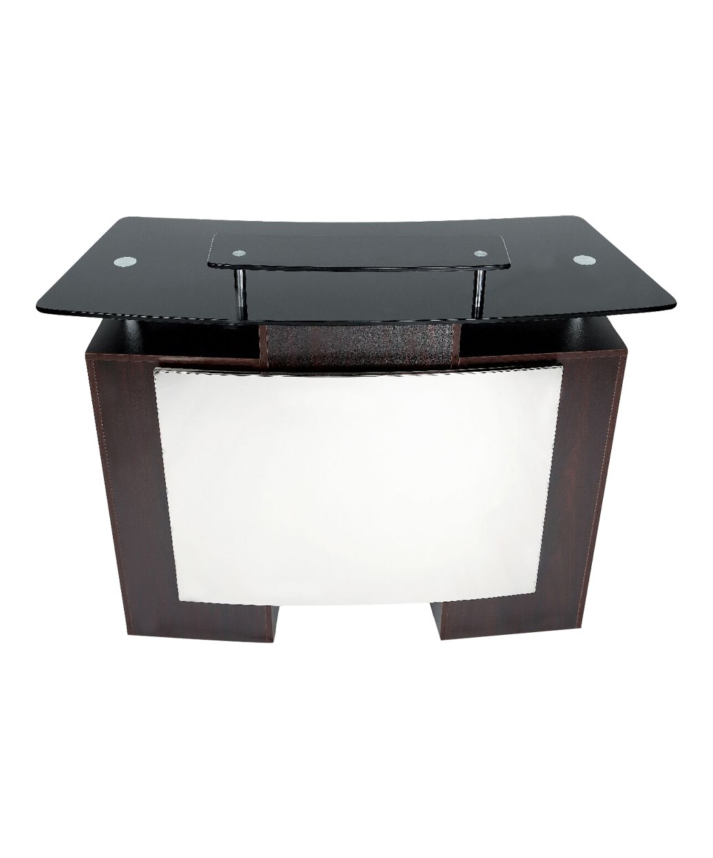 J A Glass Top Reception Desk