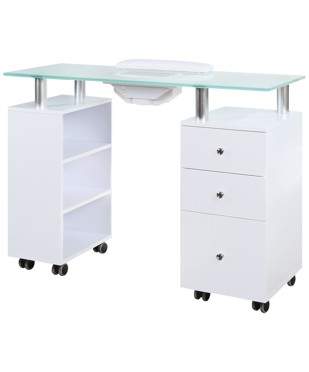 Conversely Decrement See insects J&A Manicure Nail Table with Vent & Glass Top by Buy-Rite