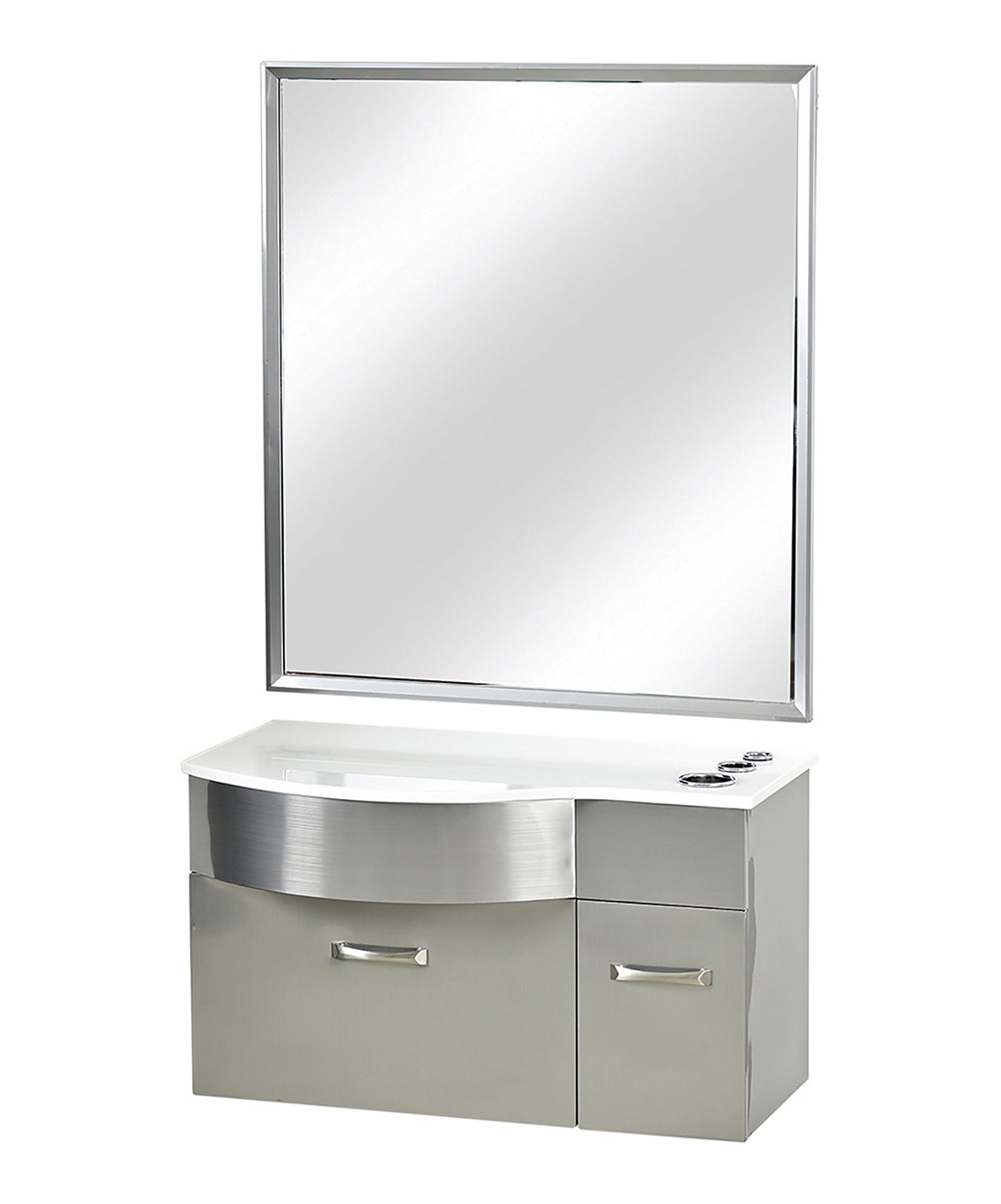 Pibbs Pb52w Stainless Steel Styling Station W Mirror
