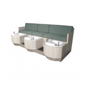 Collins 62478 Cielo Triple-Basin Pipeless Pedicure Bench