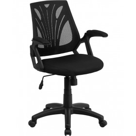 Mid-Back Black Mesh Chair with Mesh Seat