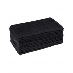 Economy Black Towels - 12 Pack