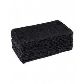 Bleach Resistant Black Towels - 12 Pack