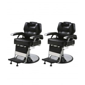 Set of 2 K.O. Professional Barber Chairs