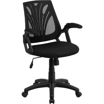 Mid-Back Black Mesh Chair with Mesh Seat