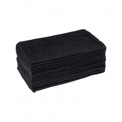 Bleach Resistant Black Towels - 12 Pack